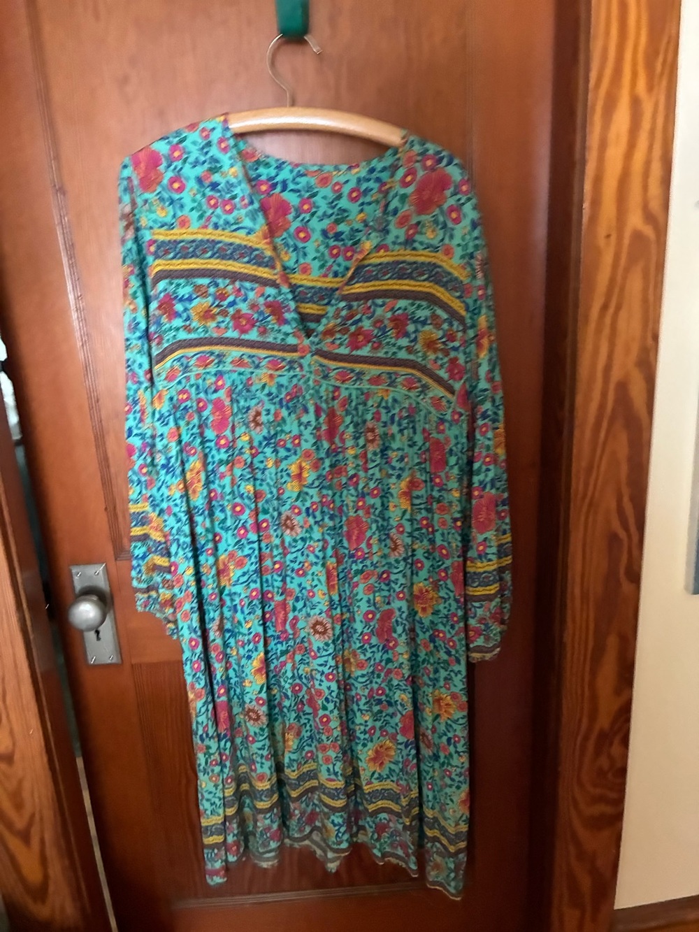 Vivid turquoise BoHo dress